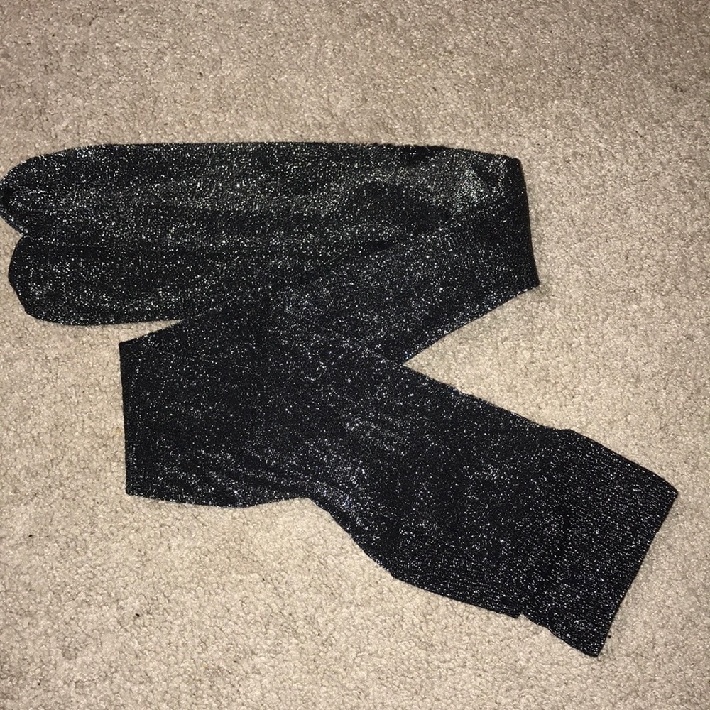 Shiny thigh-high socks